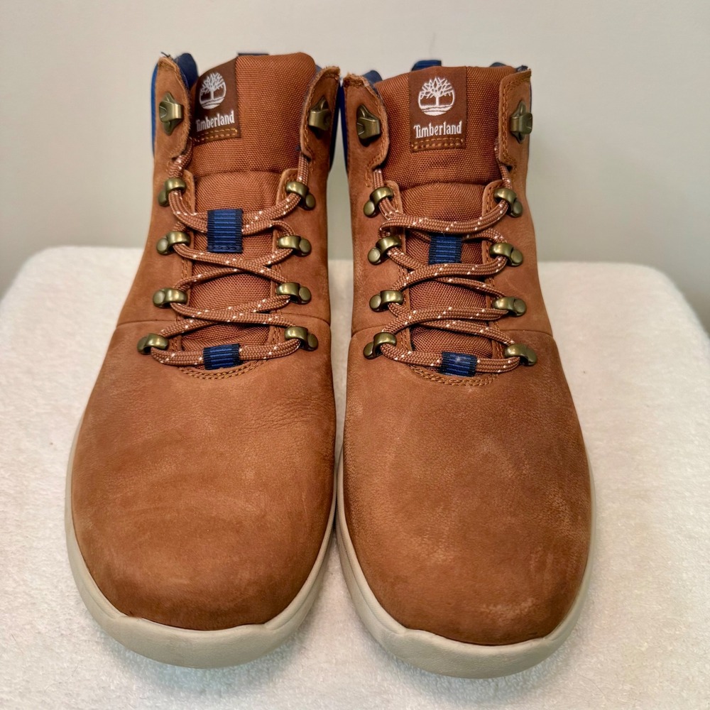 Timberland Men's Boltero Brown Leather Mid Sneaker Hiking Boots Size 13